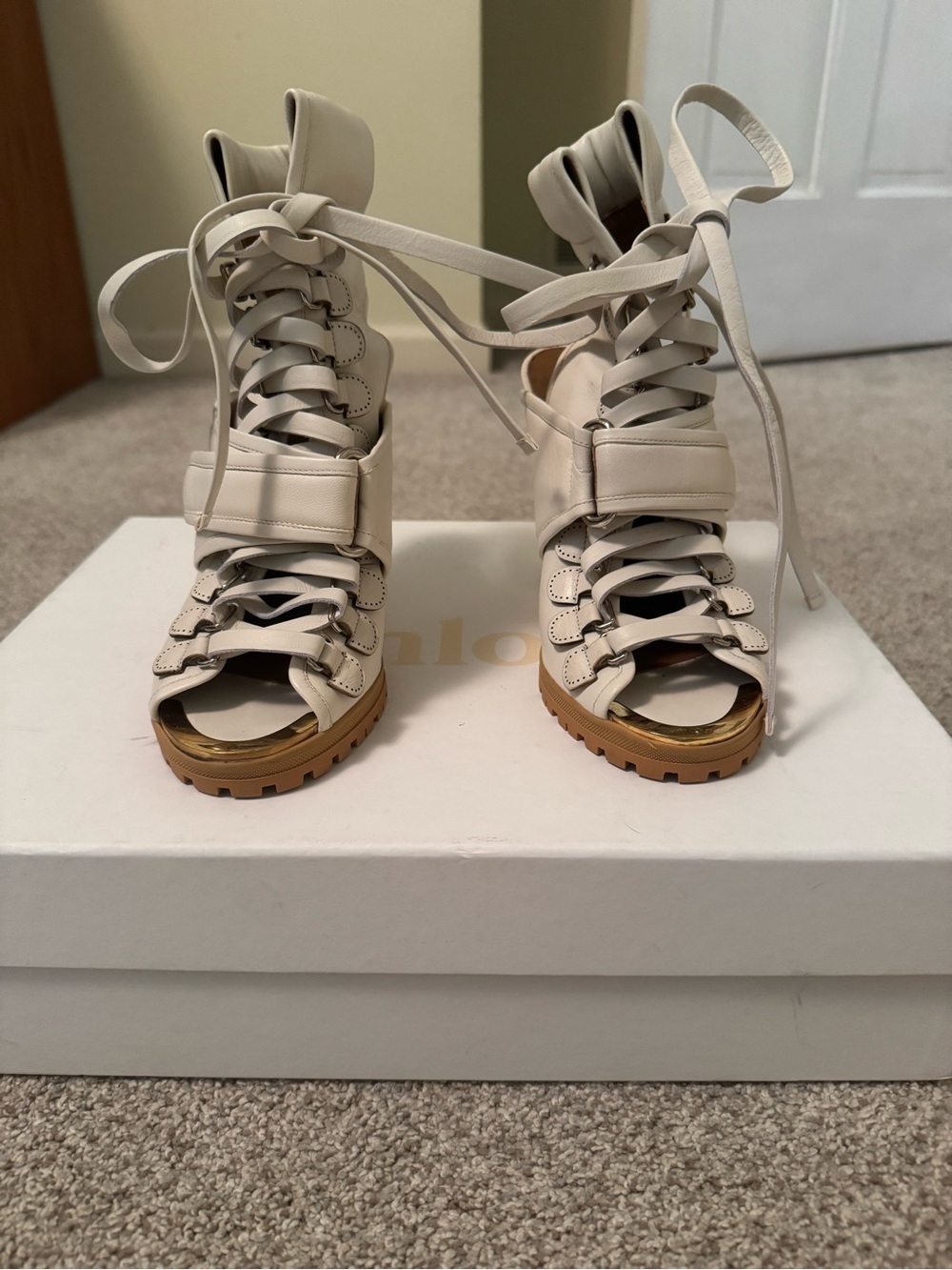 Chloe Ankle Boots 101 in White